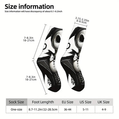 Calzini Jack Skeletron vestito da babbo natale Nightmare before christmas movie film unisex cartoon