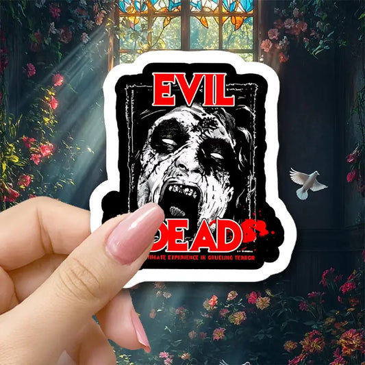Adesivo sticker Evil Dead La casa, horror film Sam Raimi cult movie per auto, cover cellulare