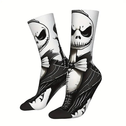 Calzini Jack Skeletron vestito da babbo natale Nightmare before christmas movie film unisex cartoon