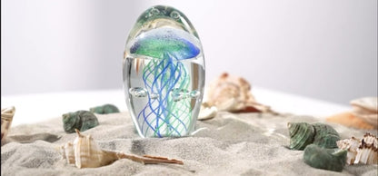 Large celestial tentacles Medusa lamp, large 3D phosphorescent crystal, with base and LED light, gift box included