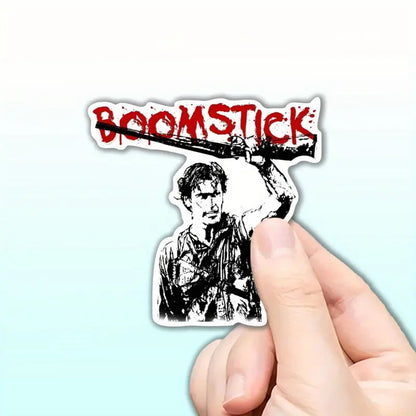 Adesivo Sticker Ash L'armata delle tenebre, Boomstick, horror film di Sam Raimi cult movie per auto, cover cellulare