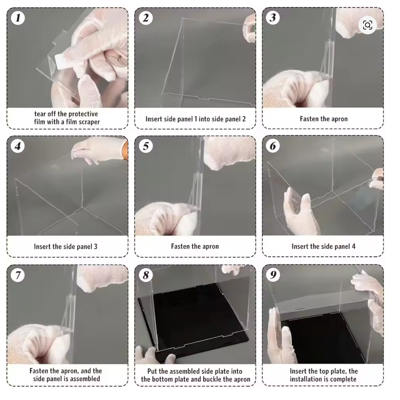 Teca espositore trasparente protettiva per collezionisti, da vetrina, modellini, da esposizione, antipolvere